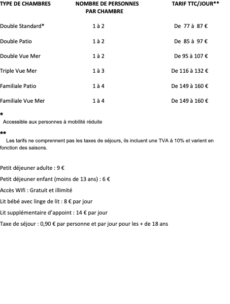 TARIFS SITE
